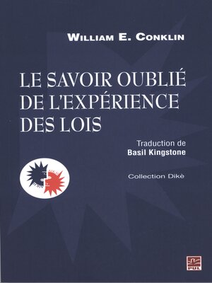 cover image of Le savoir oublié de l'expérience des lois